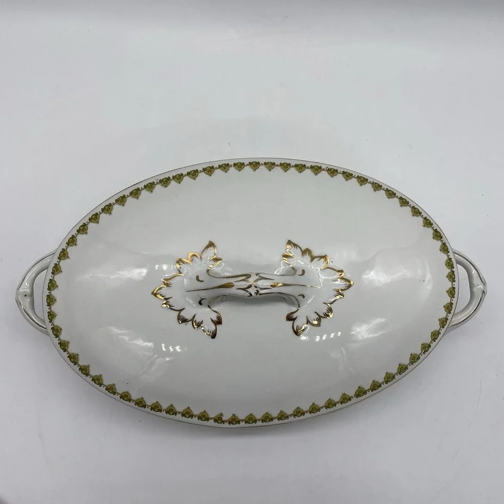 Vintage Wood & Sons Oval Covered‎ Vegetable Serving Bowl & Lid Handles England